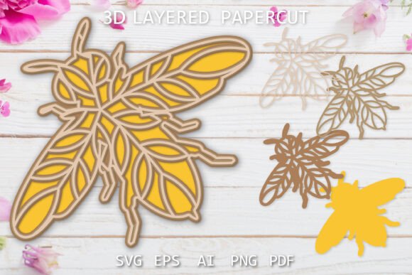 Bee SVG 3D Layered Shapes Review