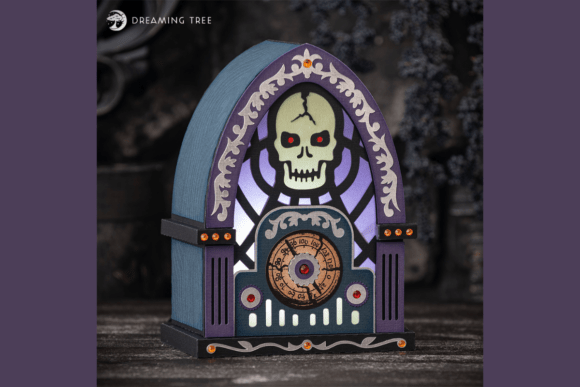 Haunted Radio SVG: 3D Halloween Design