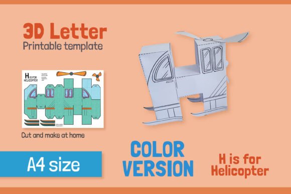 Letter H 3D Papercraft: A Shapes 3D SVG Review