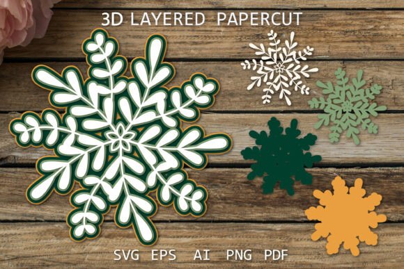 Plant Mandala SVG: 3D Floral Layered Paper Flowers