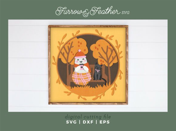 Review: Autumn Ghost with Coffee Shadow Box SVG