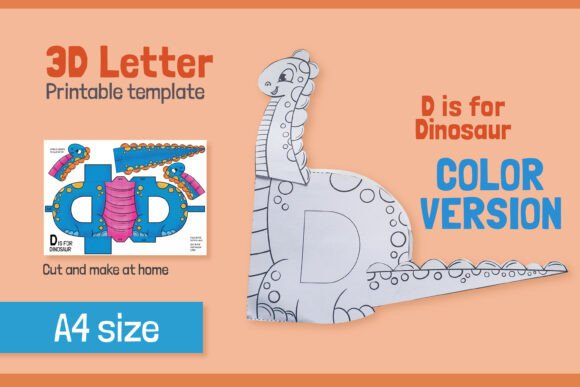 Reviewing Letter D 3D Papercraft for Kids