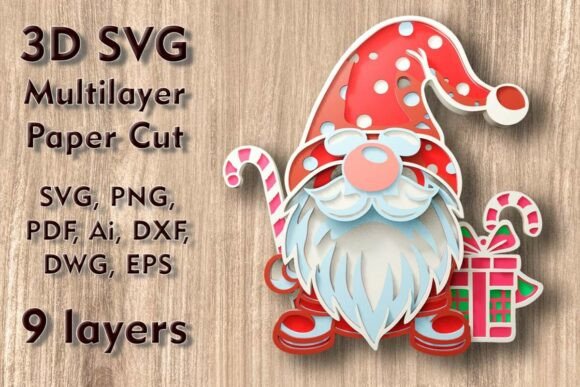 Reviewing the Christmas Gnome 3D SVG for Design