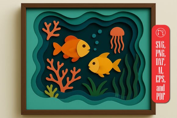 Reviewing the Multilayer Sea Shadow Box 3D SVG