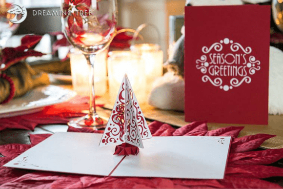 Season's Greetings 3D SVG Pop-Up Cards