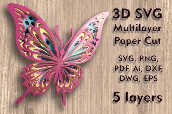 Summer 3D SVG Butterfly Paper Art Review