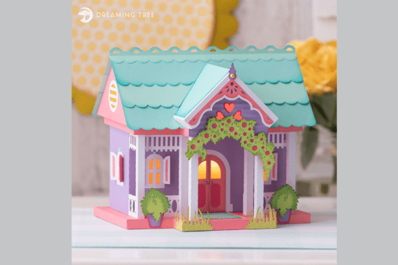 Sweet Summer Cottage SVG: 3D Houses for Branding