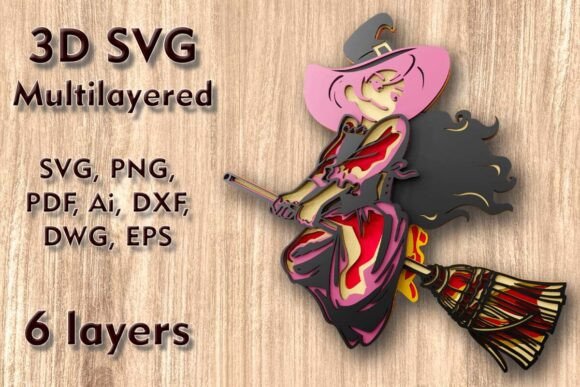 Witch 3D SVG Multilayer Cutting Files Review